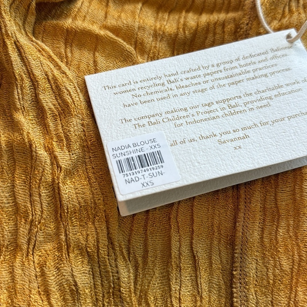 Savannah Morrow Nadia Blouse in Sunshine - Picture 11 of 12